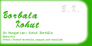 borbala kohut business card